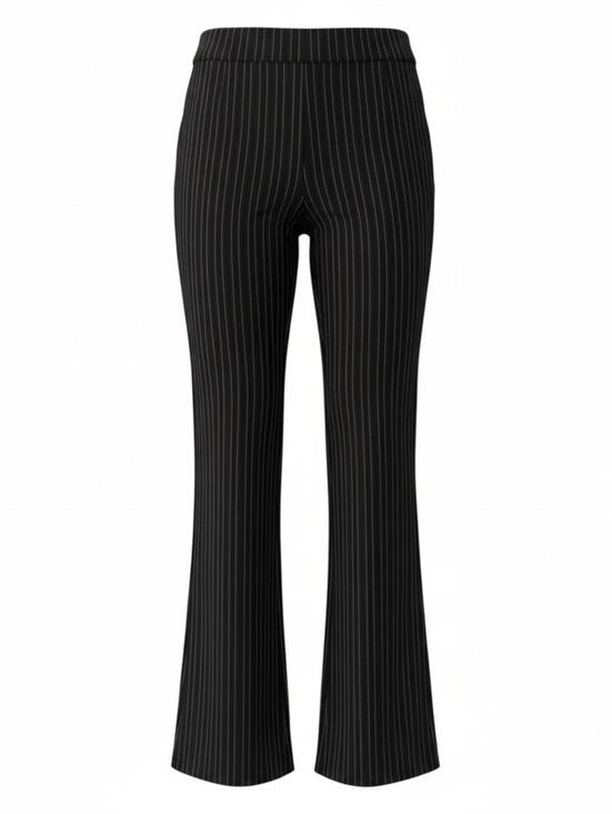 Guess Pants - Black Pinstripe Flared Pants Women's Guess Jeans Size 30 Strech Gold Poly/Rayon